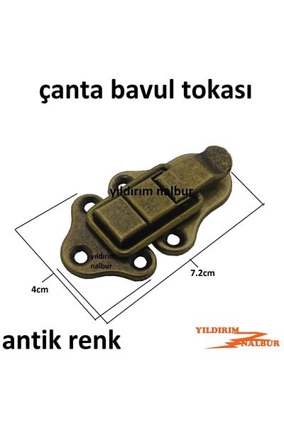 Yıldırım 2Pcs Antique Color Large Suitcase Lock - Buckle Design with Cabinet and Latch