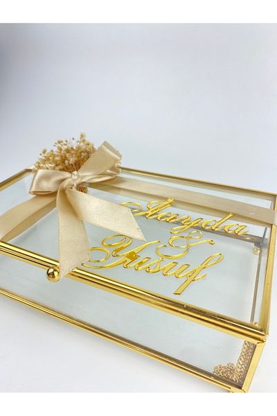 CyzHome Prism Decorative Glass Chocolate and Makeup Box