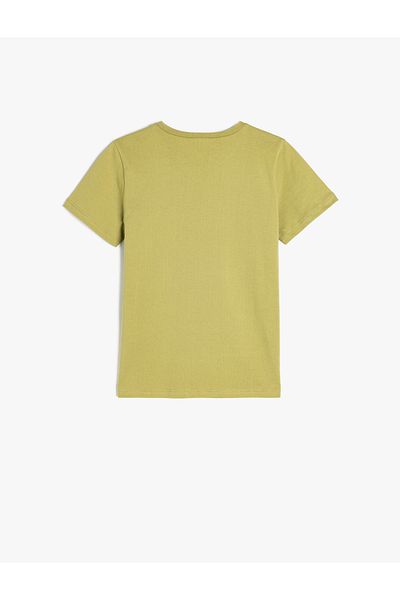 Koton Skateboard Printed Crew Neck Short Sleeve Cotton T-Shirt