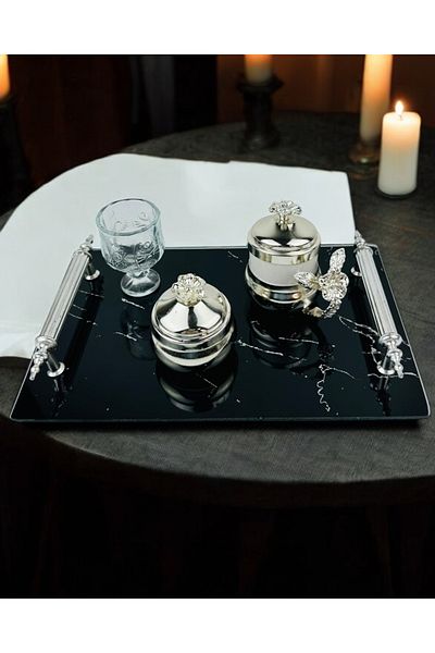 CyzHome Vow Promise Engagement Coffee Tray