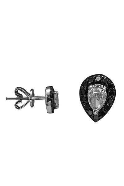 Ariş Damla Kesim Siyah Pırlanta Küpe