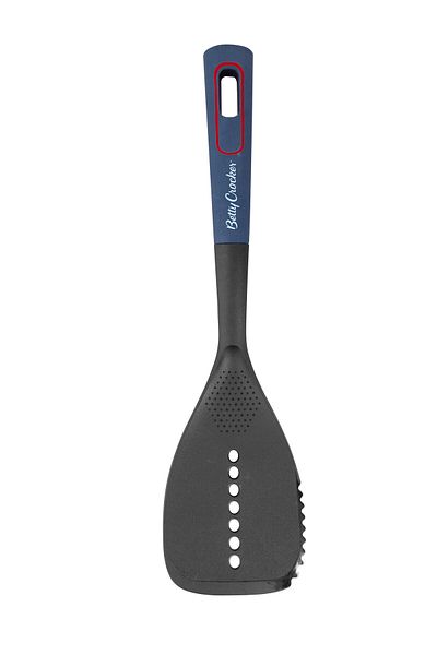 BETTY CROCKER Kitchen Slotted Turner 34.4Cm Black & Grey