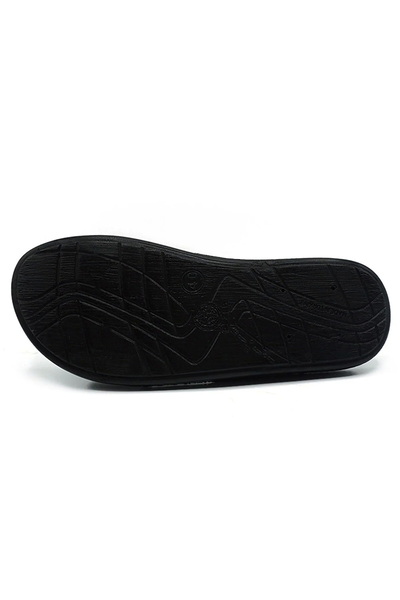 GEZER Ανδρικές Παντόφλες Μαύρες Καφέ - Gzr10489