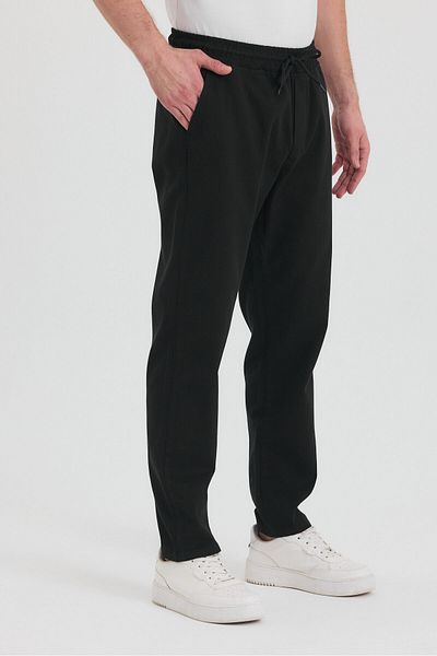 TheSeason Ανδρικό μαύρο παντελόνι Jogger με ελαστική μέση