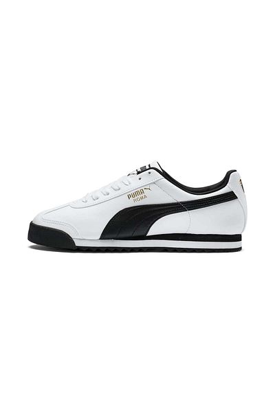 Puma Ανδρικό casual sneaker Roma Basic Λευκό Μαύρο