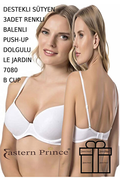Le Jardin Σουτιέν με ενίσχυση 3 τεμαχίων, έγχρωμο, βασικό, με μπανέλες και εν...