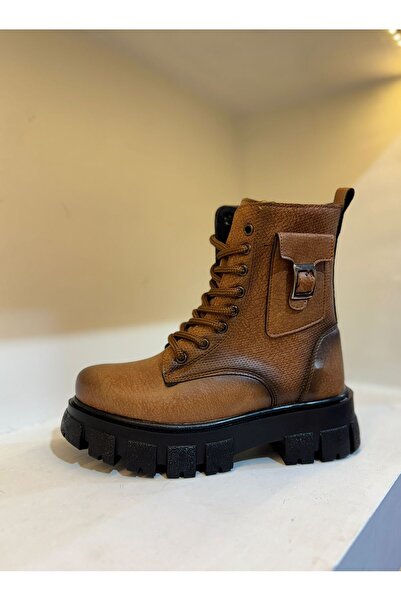 rimexsportwear Kadın Cepli Kancalı Içi Kürklü Fermuarlı Postal Bot&bootie