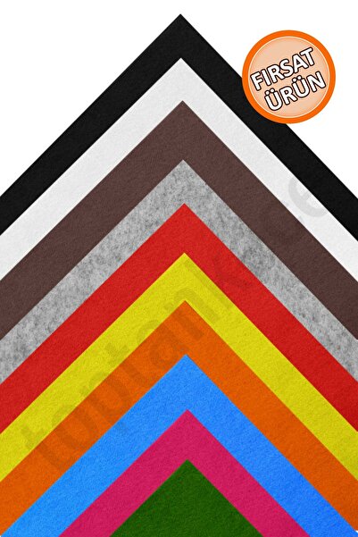 garaccu Kalın Keçe 10 Farklı Renk 50x50 cm, Hobi Keçe, Renkli Keçe, Keçe Kumaş