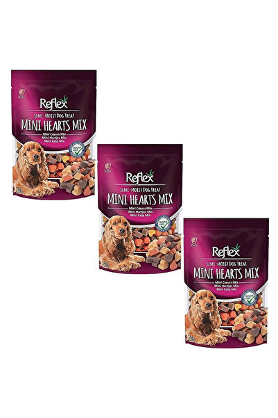 Reflex Plus Semi Moist Dog Treat Mini Hearts Mix 150gr X 3 Adet
