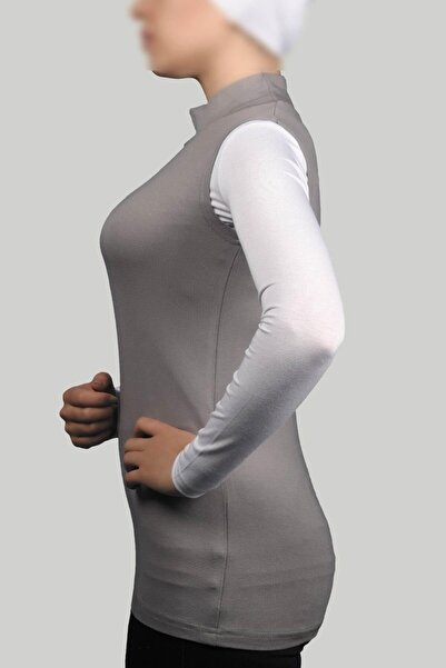 Altobeh Organic Sleeveless Turtleneck Lycra Women's Zero Sleeve Bodysuit