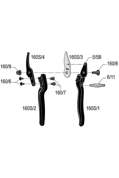 Felco 20cm Right By-pass - 160s Pruning Shears