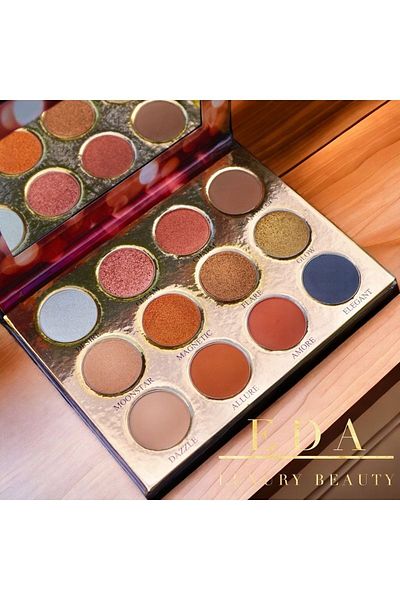 EDA LUXURY BEAUTY Luxury Exotic - Shiny Glitter Nude Makeup Glitter Eyeshadow Palette