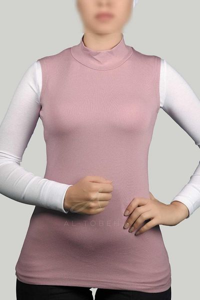 Altobeh Body organic fără mâneci cu gât țesut Lycra pentru femei