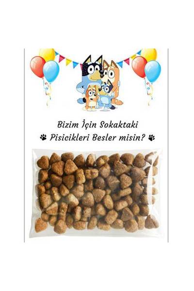 Parti Dükkanım Bluey Hediyelik Kedi Maması Erkek 5 Adet