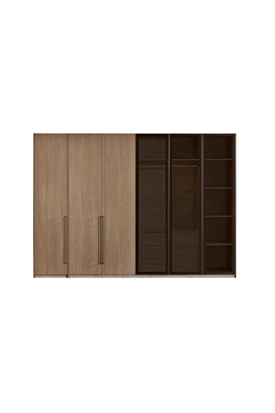 CaddeYıldız Noir 6 Kapaklı Gardrop