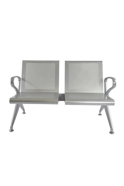 Mahmayi Banco Hf 2 Seater Metal Bench Bold Bench With Mesh Back and Seat - Powder Coated Arms and Legs -Grey