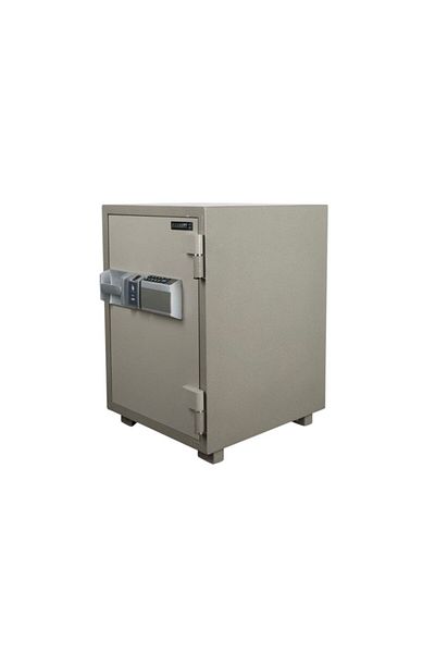 Mahmayi Secure 105 Fingerprint Fire Safe Open With Fingerprint Or Pin And Shelves Compartment Box - (Grey)