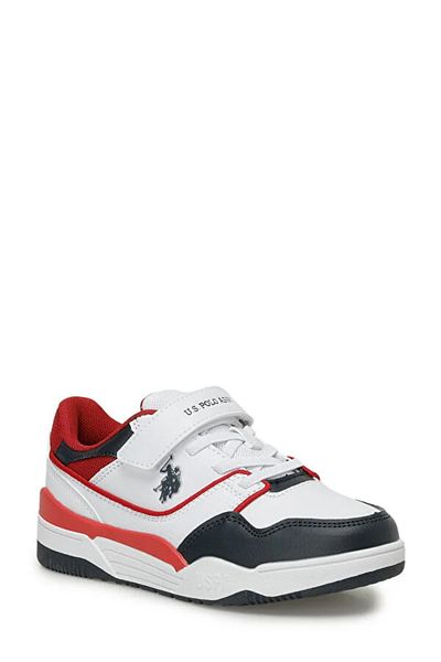 U.S. Polo Assn. US Polo AssnMartell Jr 4 fx Velcro Children's Sports Shoes WHITE NAVY