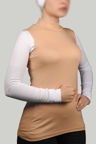 Altobeh Body organic fără mâneci cu gât țesut Lycra pentru femei