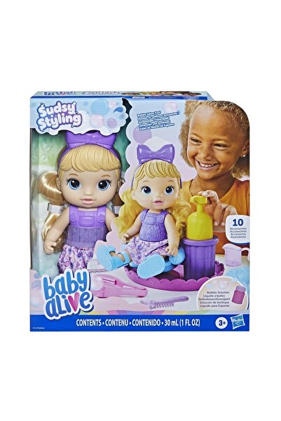 Hasbro F5112 Baby Alive Köpüklü Saç Tasarım Eğlencesi +3 yaş