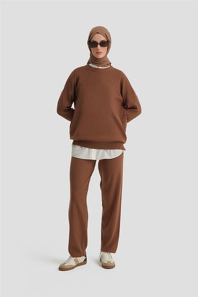 Armine 24Kd4215 Model Bitter Brown Knitwear Set