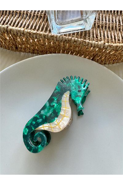 Pelin Aksesuar Cataramă cu zăvor din os de cal de mare verde