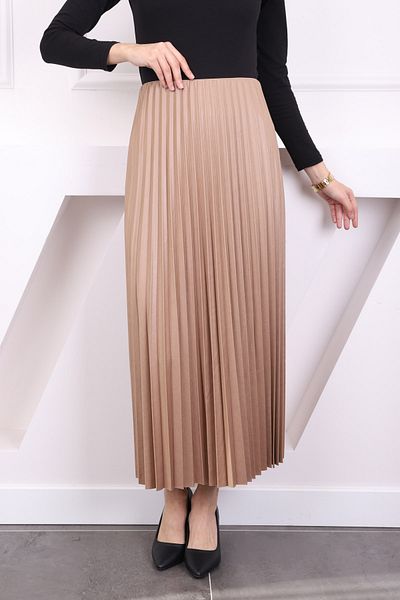 İmajButik Πλισέ φούστα Mink Leather Look