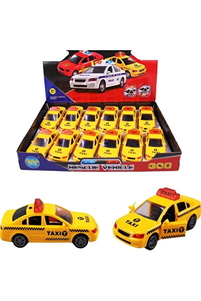 DZC KUZENLER AVM Sürtmeli Kırılmaz CEKBIRAK ISIKLI SESLI taksi ARABA oyuncak plastik kapıları açılır