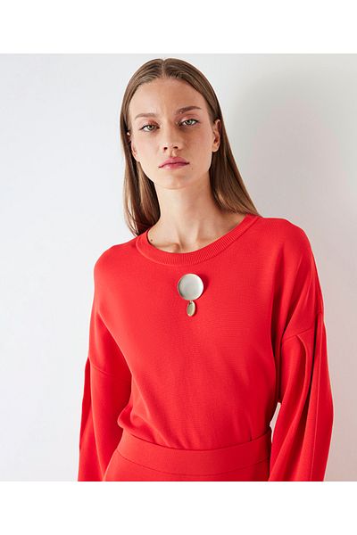 İpekyol Oversize knitwear with metal accessories