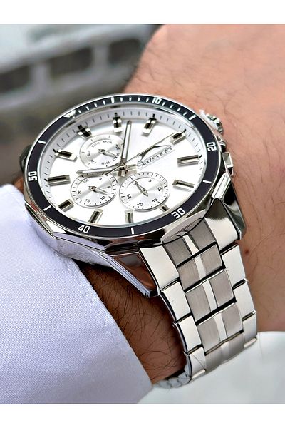 Slazenger Functions Active 5 Atm Waterproof Steel Band Men Wrist Watch 2245.01