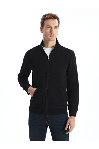 LC Waikiki Dik Yaka Uzun Kollu Erkek Fermuarlı Sweatshirt