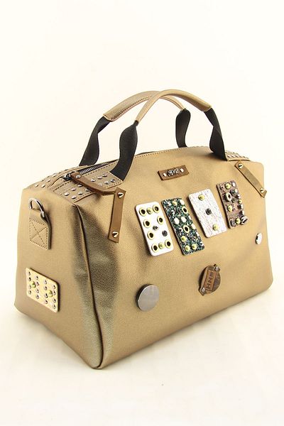 HNB Women's Copper Stone Cylinder Casual Shoulder Bag