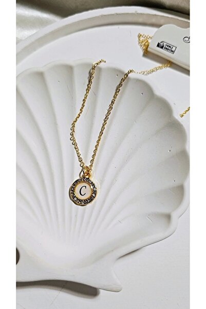 SİBEL AKSESUAR HARF KOLYE C  GOLD