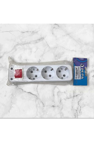 Depa 3 LÜ AÇMA KAPAMA DÜĞMELİ GRUP PRİZ