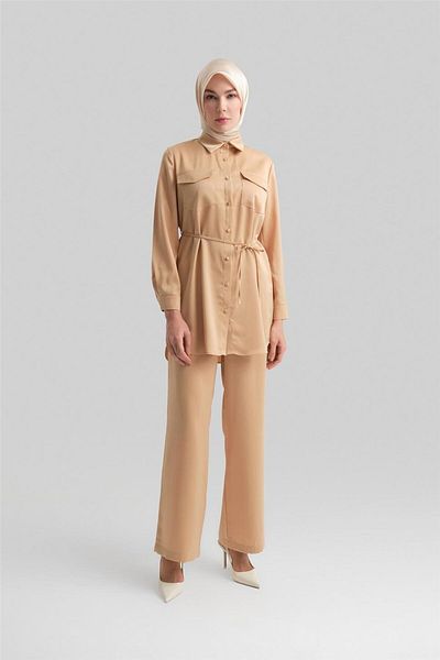 Armine Ortd9261 Model Beige Suit Set
