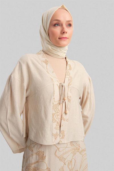 Armine Costum brodat bej - 24y6838