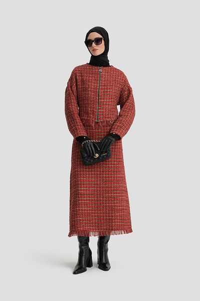 Armine Red Tweed Set - 24K6916 Model