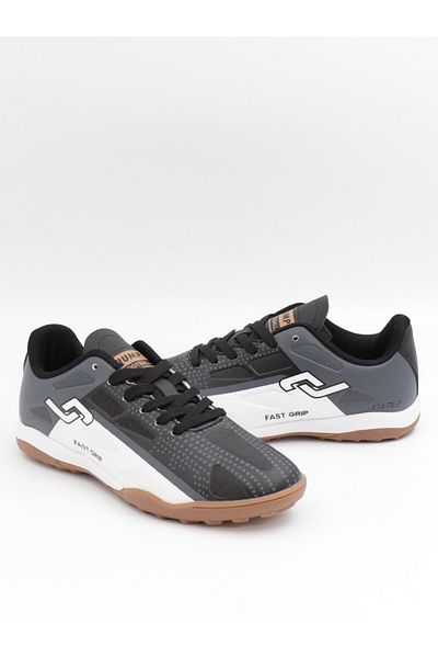 Jump 30548 Negru Alb GRI Detaliu Pantofi de fotbal Astroturf