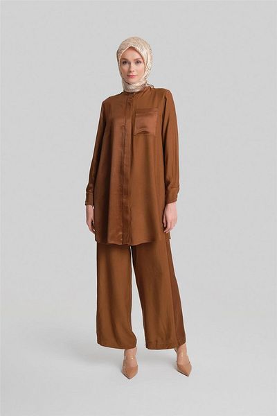 Armine 24y6819 Costum de suprafață maro lucios