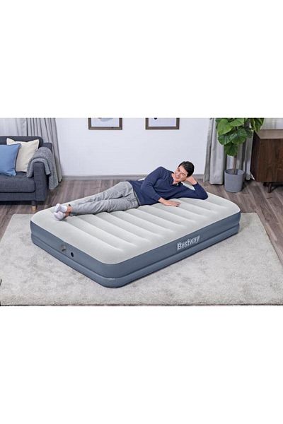 BESTWAY 2.03m x 1.52m x 36cm Air Mattress Queen Built-in Rechargeable Pump#6716T