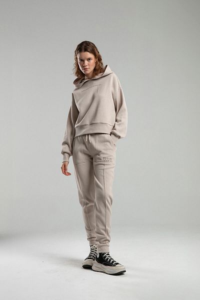 BENMANAJ Γυναικεία κρεμ Jogger Sweatpants