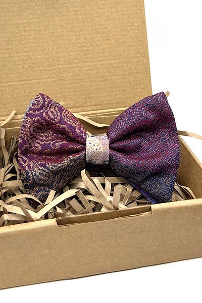 Kravatkolik Bow Tie P1944 - Multicolor Shawl Pattern Patchwork