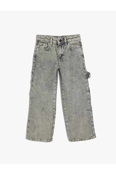 Koton Jeanshose aus Baumwolle mit weitem Bein und Taschen – Jeans mit weitem ...