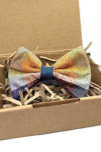Kravatkolik Bow Tie P1911 - Multicolored Sand Pattern Patchwork