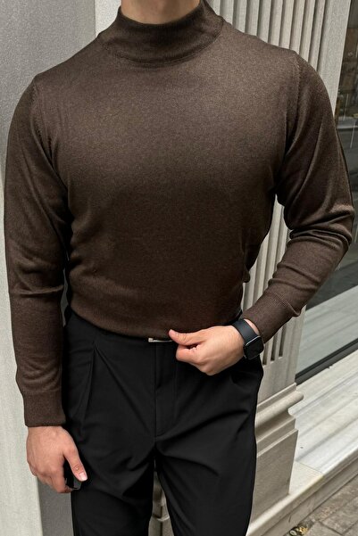 Livio Ferri Ανδρικό πλεκτό πουλόβερ με κανονική εφαρμογή μισό ψαράδικο γιακά