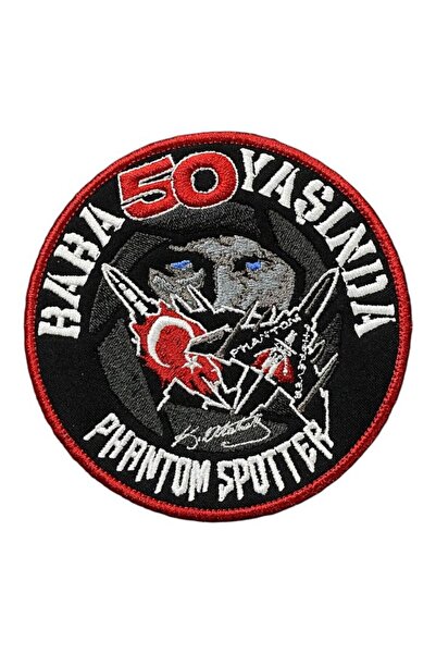 Ex Patch Baba 50 Yaşında Phantom Spotter Peç Nakış Siyah 10 Cm