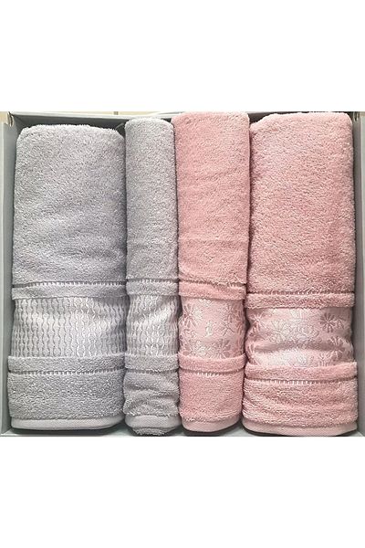 Özdilek Blossom Best Set Hamam Set Pink - Gray