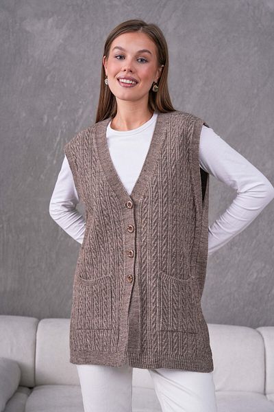 FLEX FASHION Дамски трикотаж с шарени джобове и цепка за майка