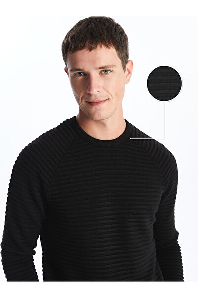 LC Waikiki Ανδρικό πλεκτό πουλόβερ με μακρυμάνικο λαιμόκοψη