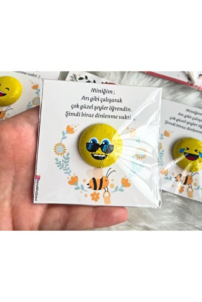 imzatasarım Ara Tatil Sınıf Hediyesi Emoji Çikolata (30 adet) Yılbaşı Hediyesi